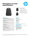 HP Prelude Pro 15.6 - inch Laptop Backpack Datasheet (English)