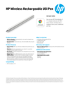 HP Wireless Rechargeable USI Pen Datasheet (3V1V2AA#ABL) (English)