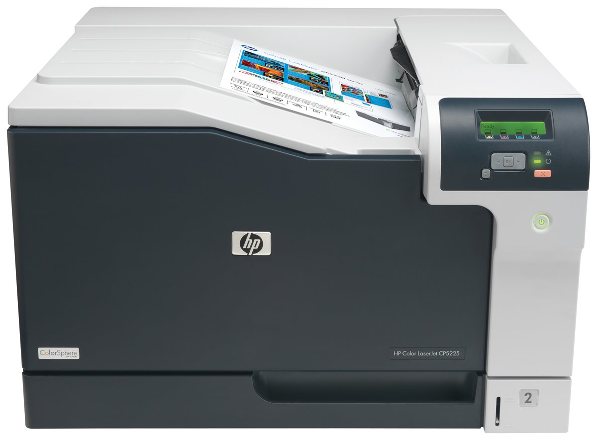 slide 1 of 7, show larger image, hp color laserjet professional cp5225 printer