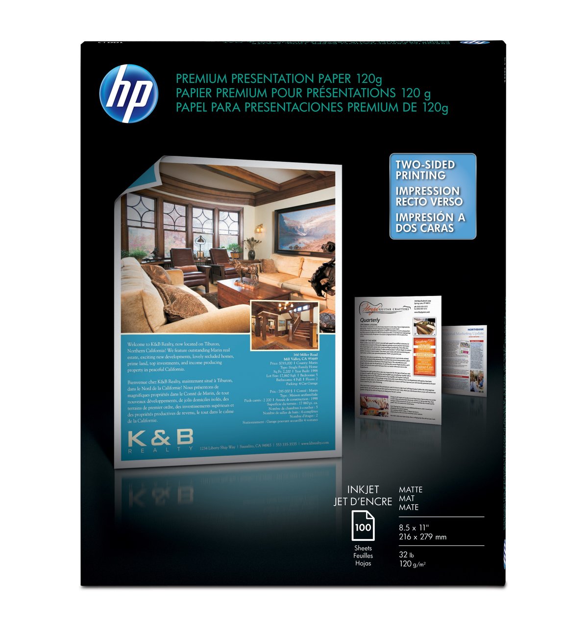HP Premium Presentation Paper, Matte, 8 1/2in. x 11in, 32 Lb, Pack Of 100  Sheets - Save Out of the Box - Save Out of the Box