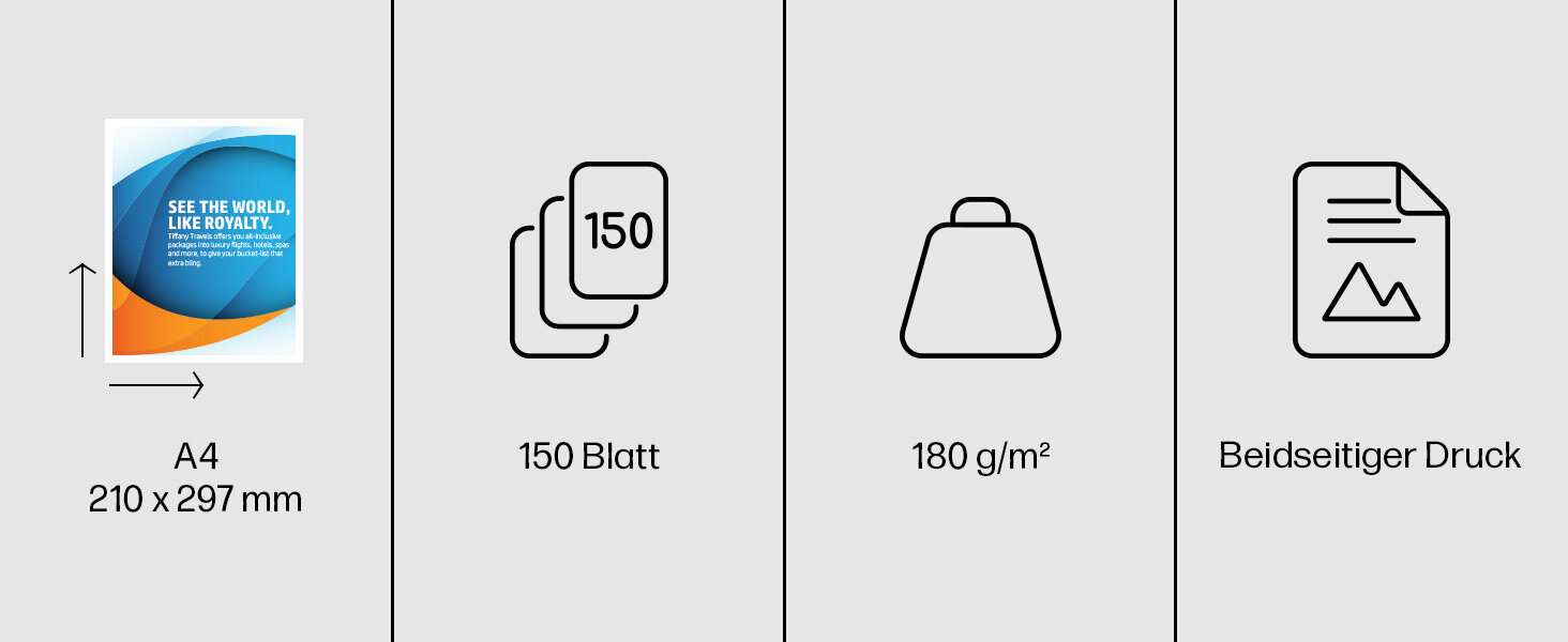 HP Professional Business Papier, matt, 180 g/m2, A4 (210 x 297 mm), 150 Blatt