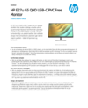 HP E27u G5 QHD USB-C PVC Free Monitor