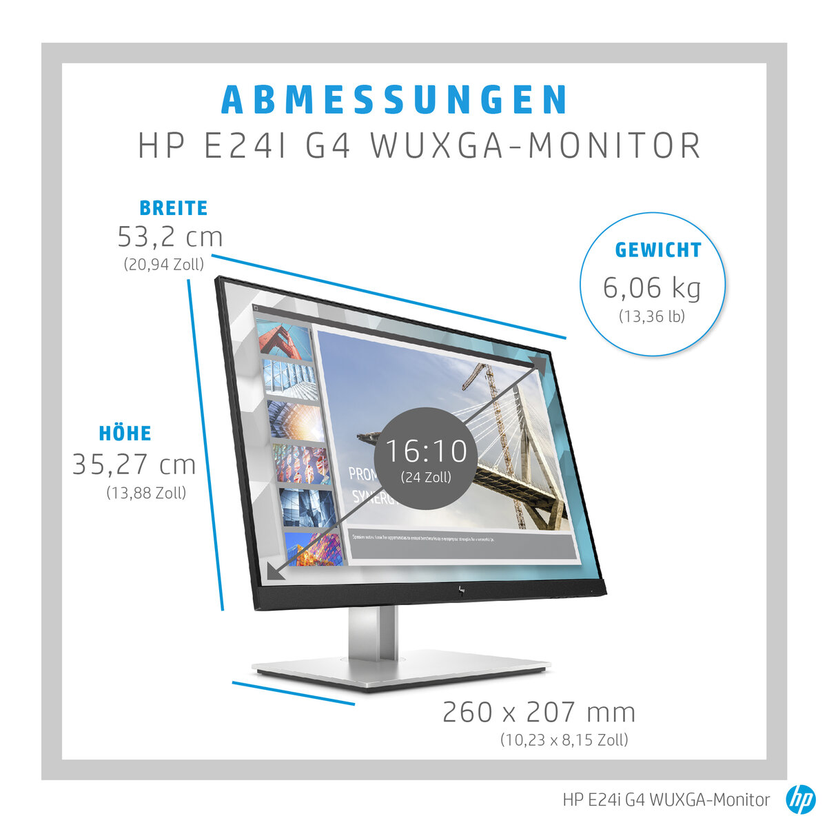 folie 3 von 10, vergrößern, hp e24i g4 wuxga-monitor