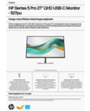 HP Series 5 Pro 27 inch QHD USB-C Monitor - 527pu
