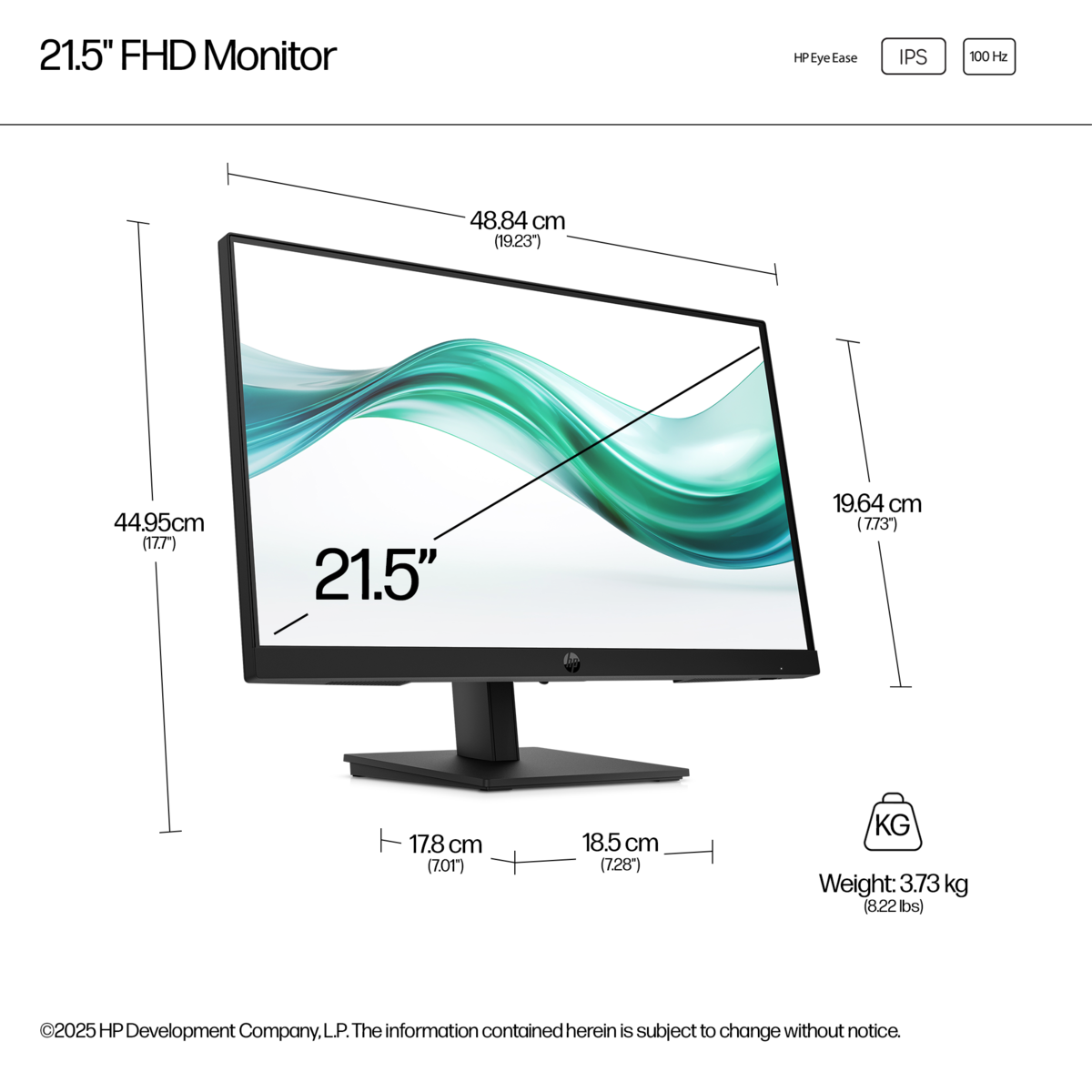 HP Series 3 Pro 322ph diseño de monitor para oficina