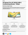 HP Series 5 Pro 34 inch WQHD USB-C Conferencing Monitor - 534pm
