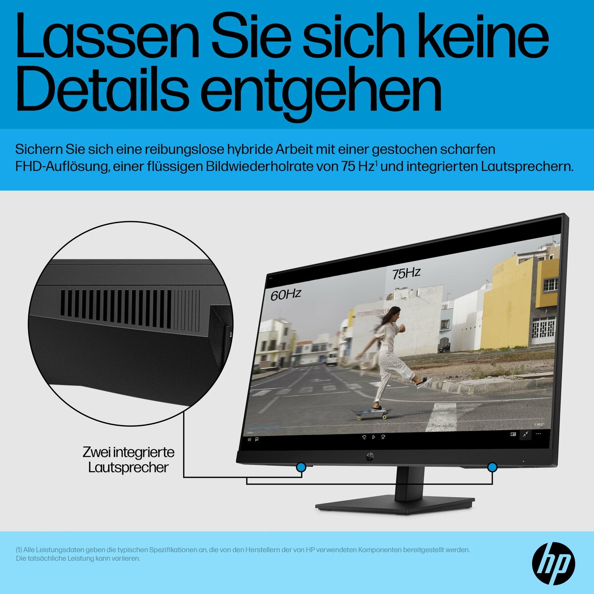 folie 1 von 10, vergrößern, hp p27h g5 fhd monitor