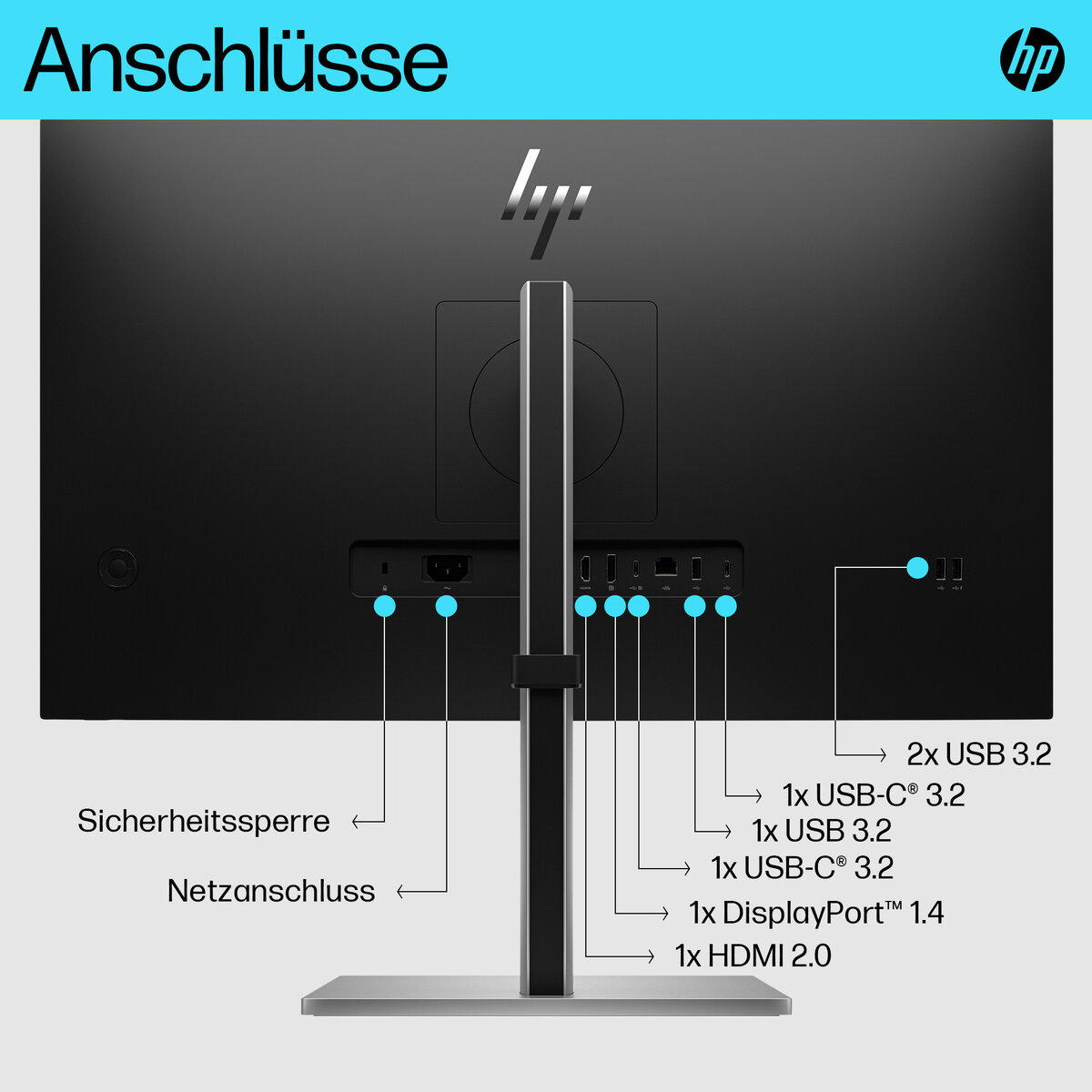 folie 3 von 14, vergrößern, hp e27k g5 4k usb-c-monitor