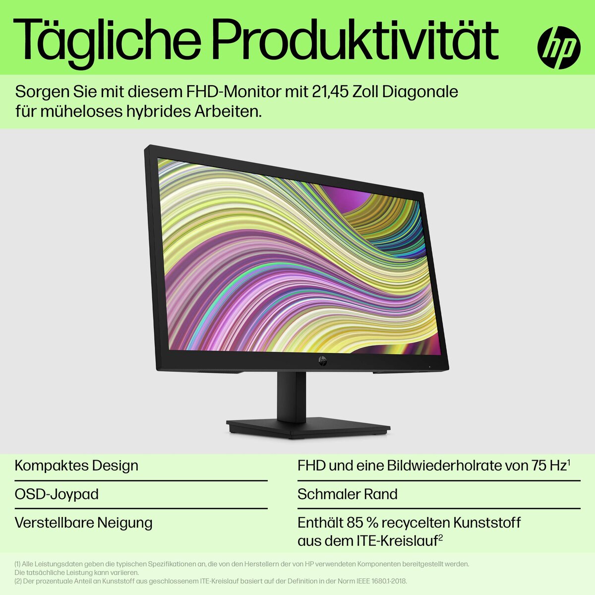 folie 1 von 12, vergrößern, hp p22v g5 fhd monitor