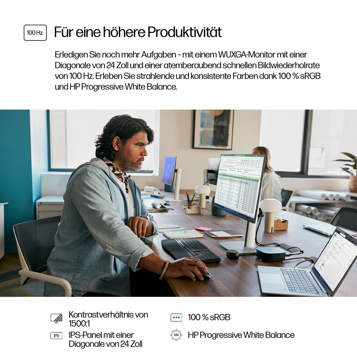 folie 1 von 12, vergrößern, hp serie 5 pro 24-zoll-wuxga-monitor – 524pn pvc-frei