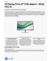 HP Series 5 Pro 27 inch FHD Monitor - 527pf PVC Free