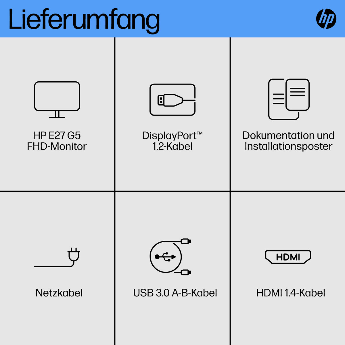 folie 1 von 14, vergrößern, hp e27 g5 fhd monitor