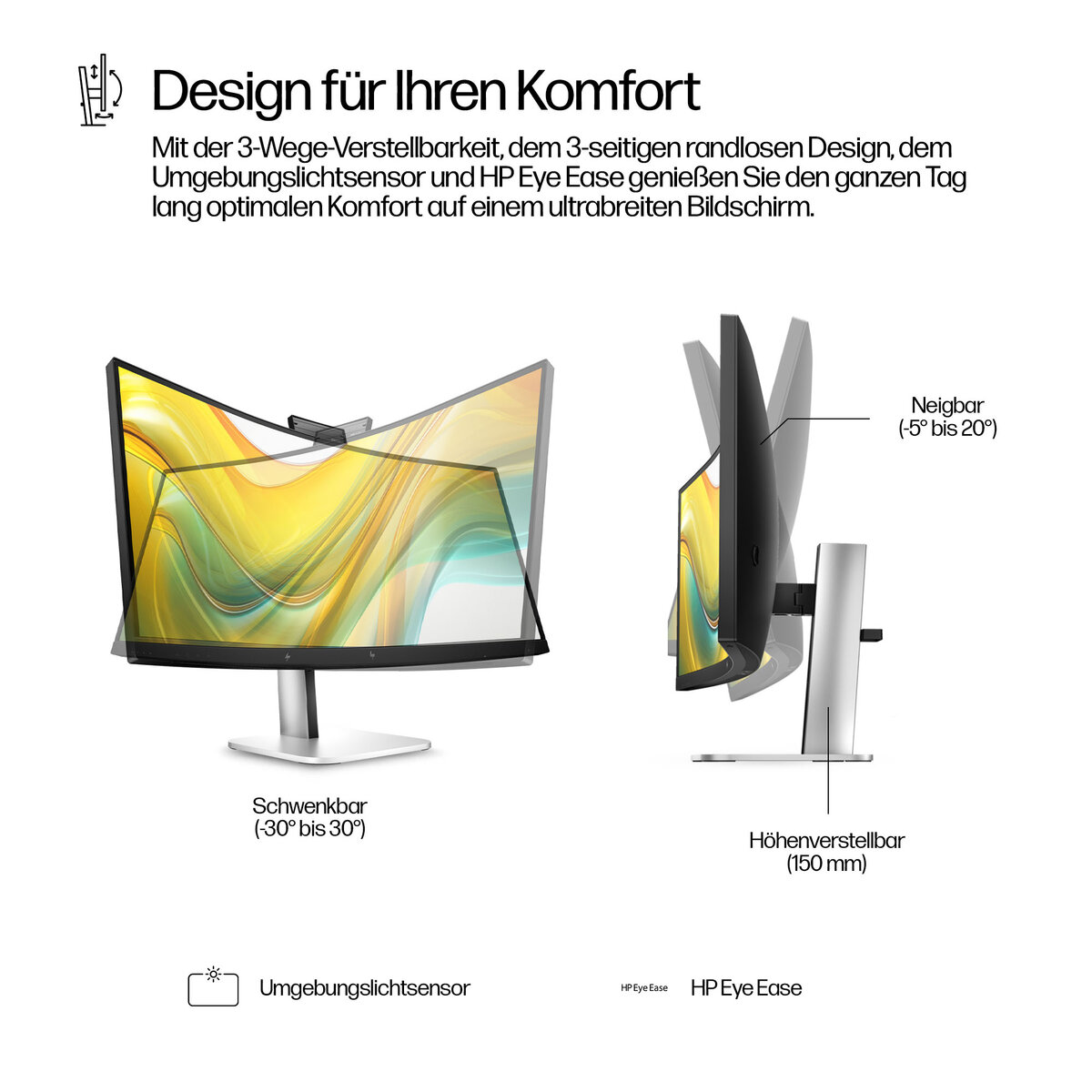folie 1 von 10, vergrößern, hp serie 5 pro 34-zoll-wqhd-usb-c-konferenzmonitor – 534pm