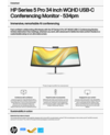 HP Series 5 Pro 34 inch WQHD USB-C Conferencing Monitor - 534pm