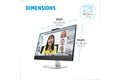 HP E27m G4 FHD USB-C Conferencing Monitor - Dimensions - EMEA for English