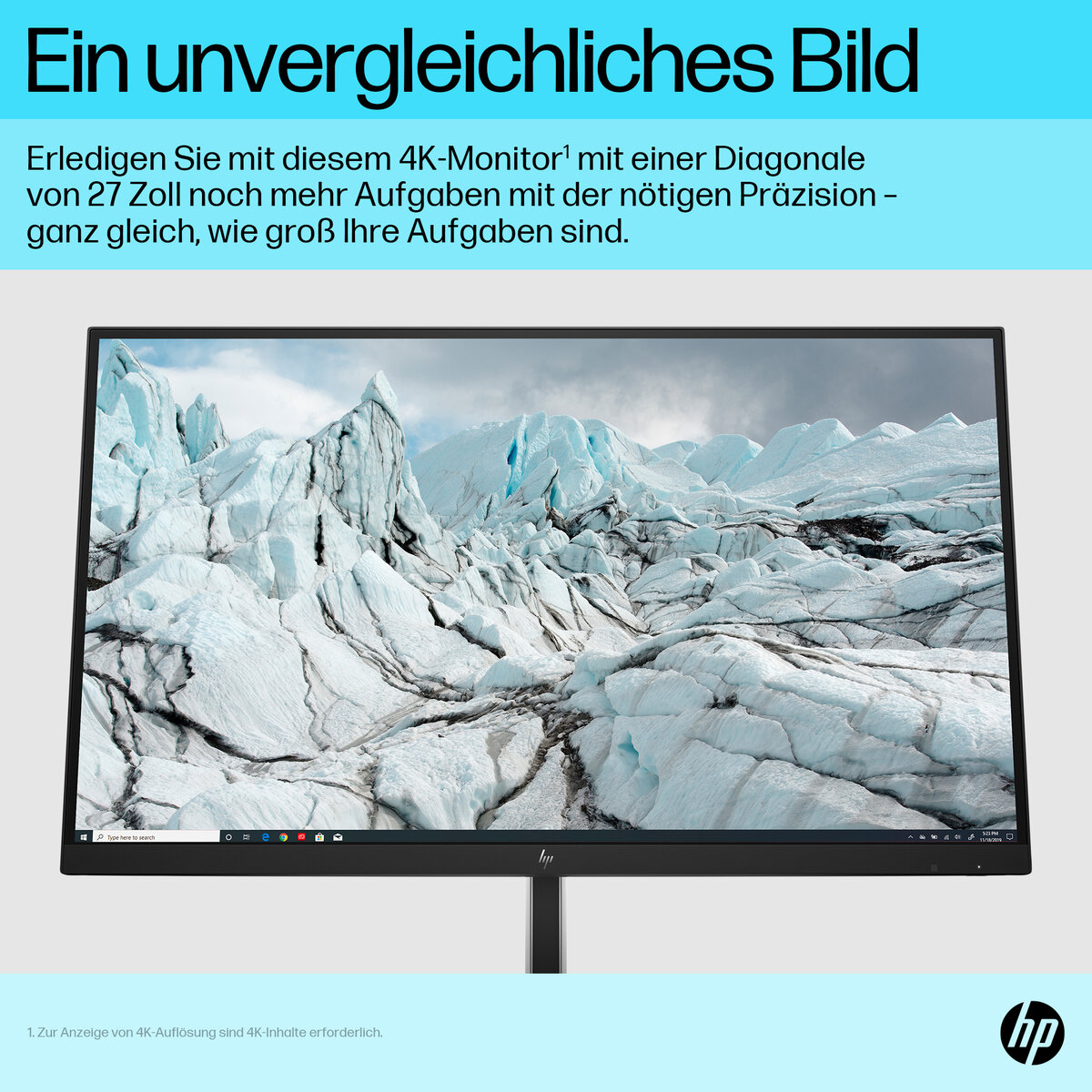 folie 1 von 11, vergrößern, hp e27k g5 4k usb-c-monitor