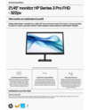 HP Series 3 Pro 21.45 inch FHD Monitor - 322pv