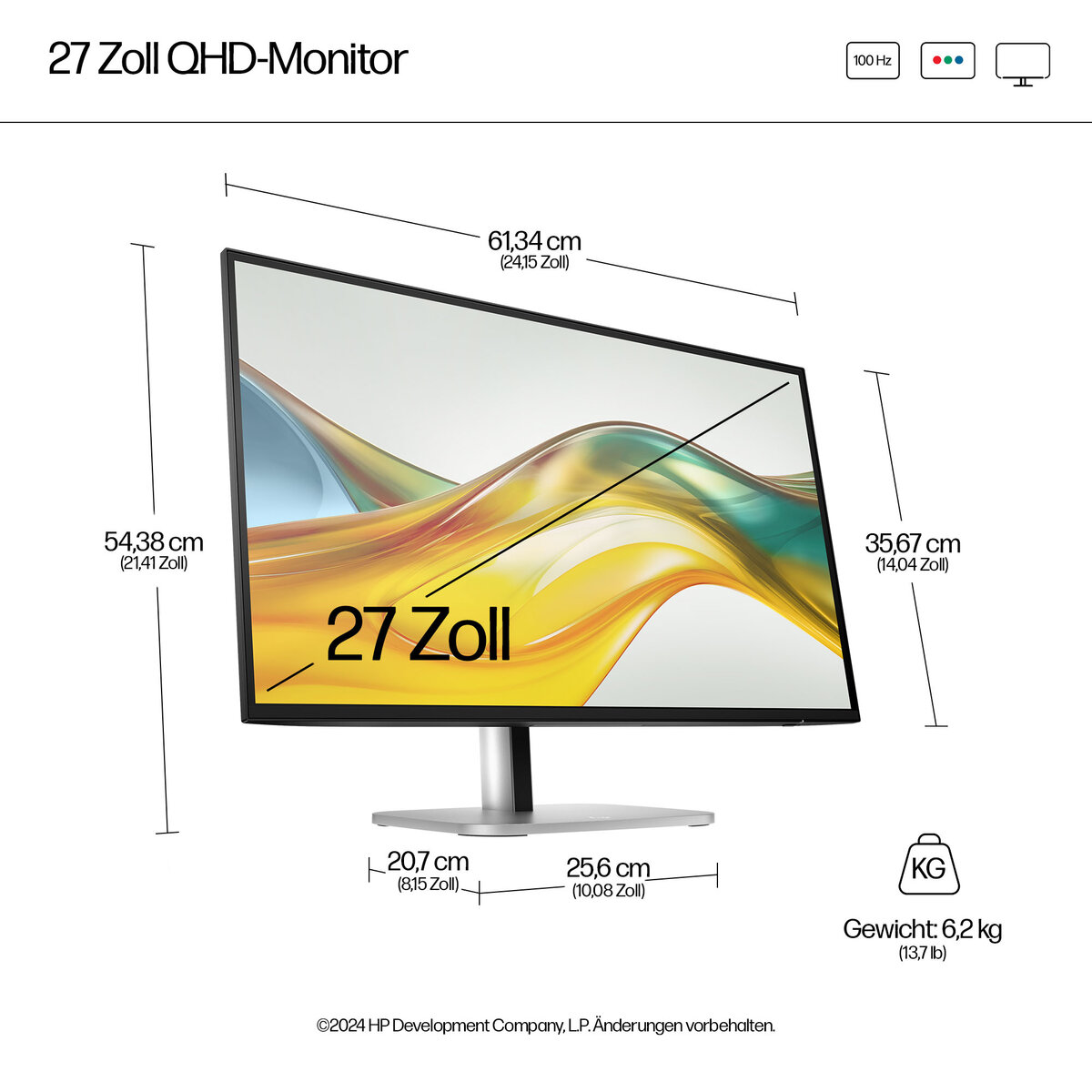 folie 2 von 14, vergrößern, hp serie 5 pro 27-zoll-qhd-monitor – 527pq