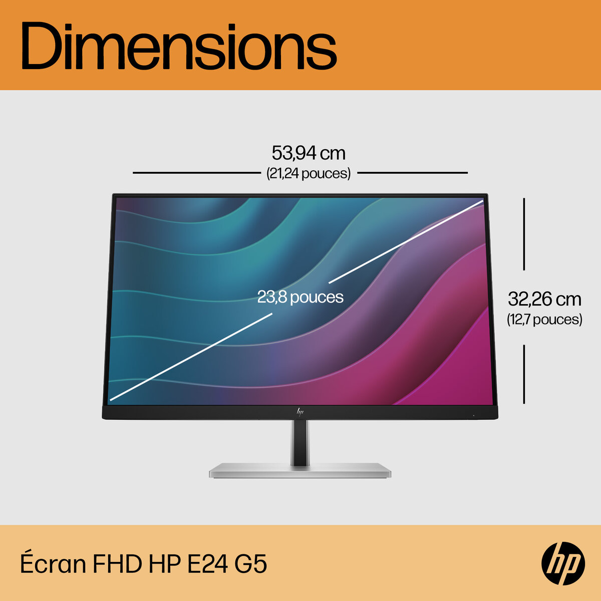 HP E24 G5 - E-Series - écran LED - Full HD (1080p) - 23.8