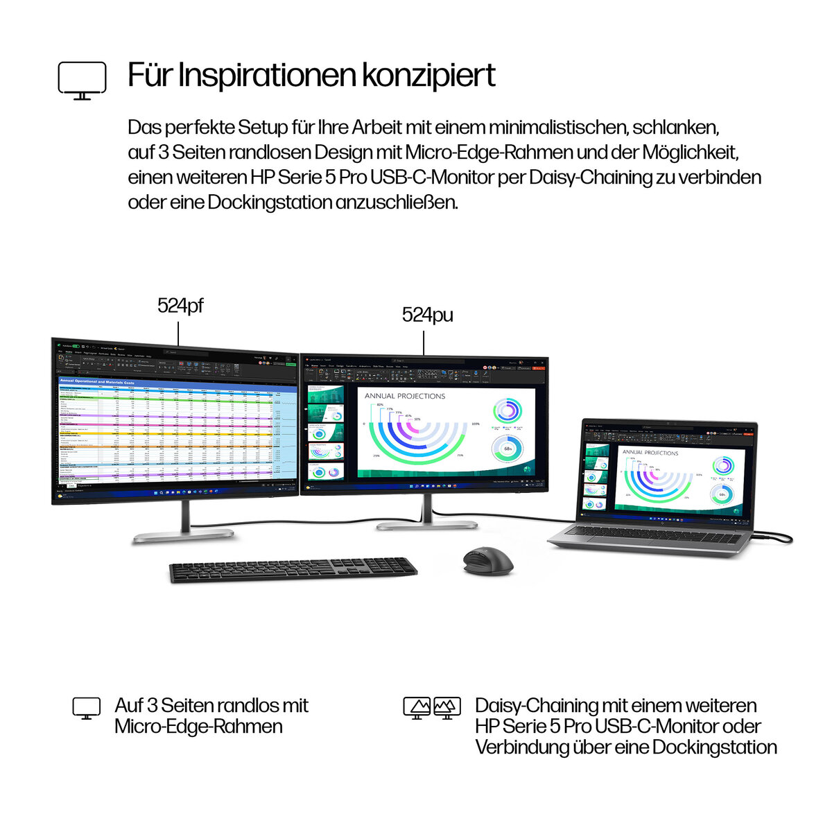 folie 2 von 12, vergrößern, hp serie 5 pro 23,8-zoll-fhd-monitor – 524pf
