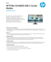 HP P34hc G4 WQHD USB-C Curved Monitor