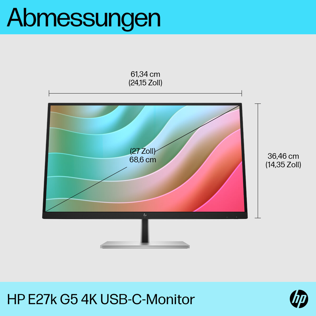 folie 6 von 14, vergrößern, hp e27k g5 4k usb-c-monitor