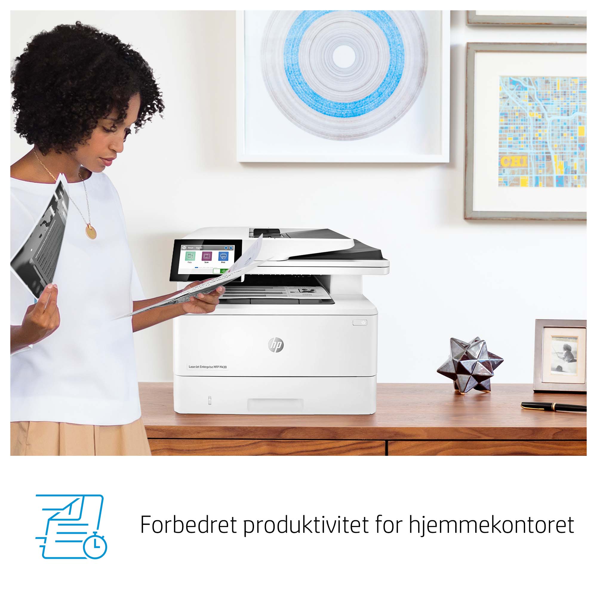 HP LaserJet Enterprise MFP M430f - etail - Hot Button Dynamic - 1 - Norwegian