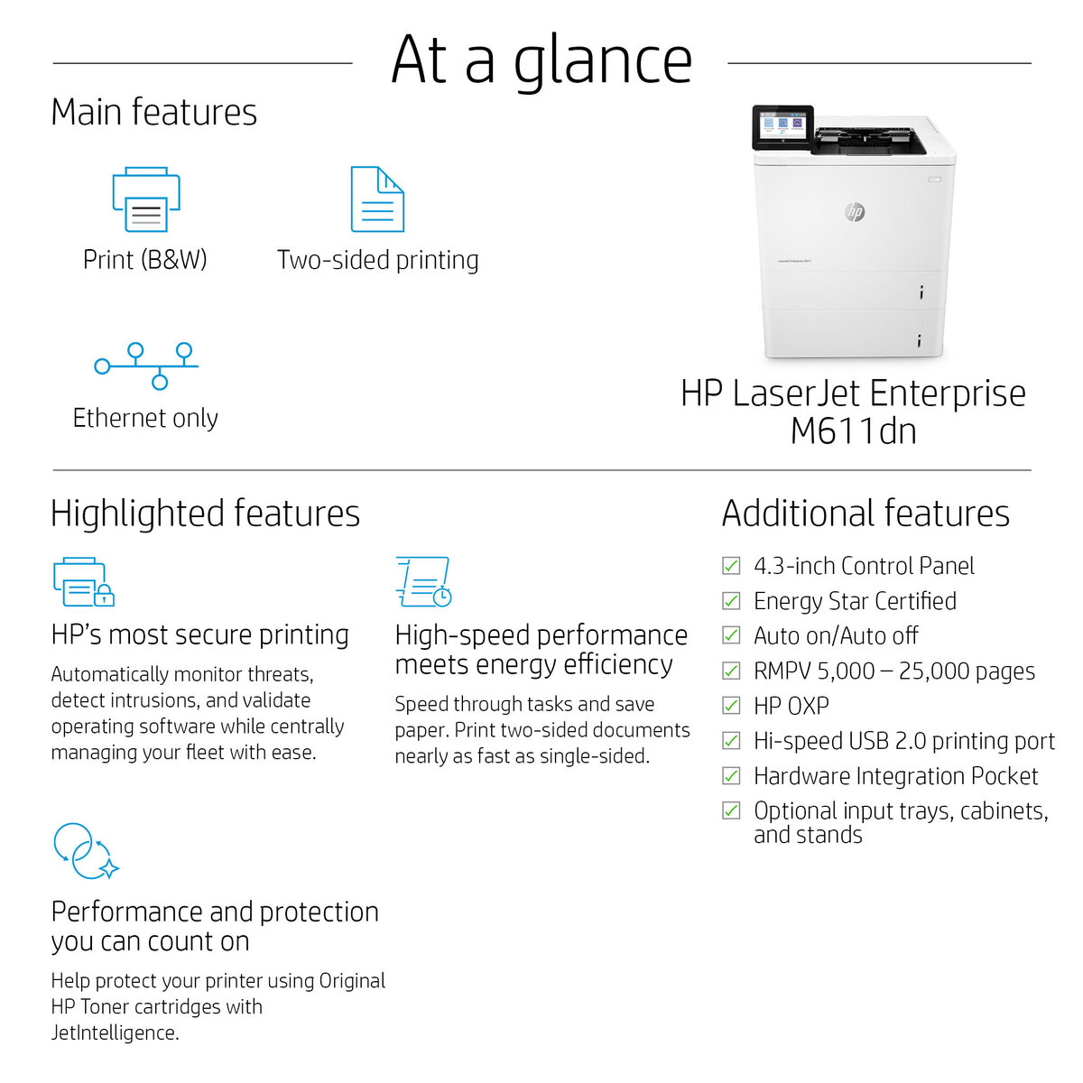 slide 3 of 20, zoom in, hp laserjet enterprise m611dn