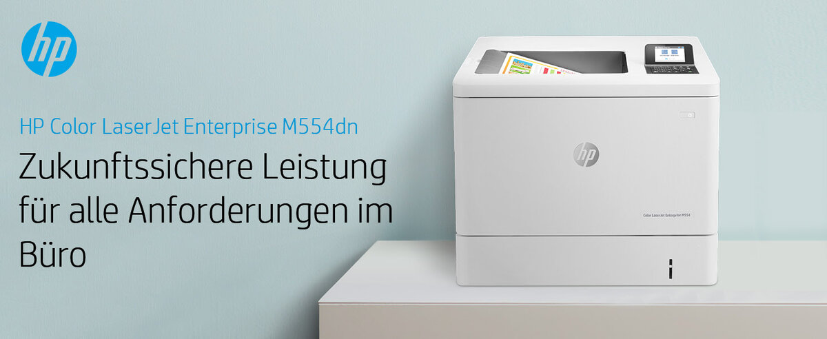 folie 5 von 17, vergrößern, hp color laserjet enterprise m554dn drucker