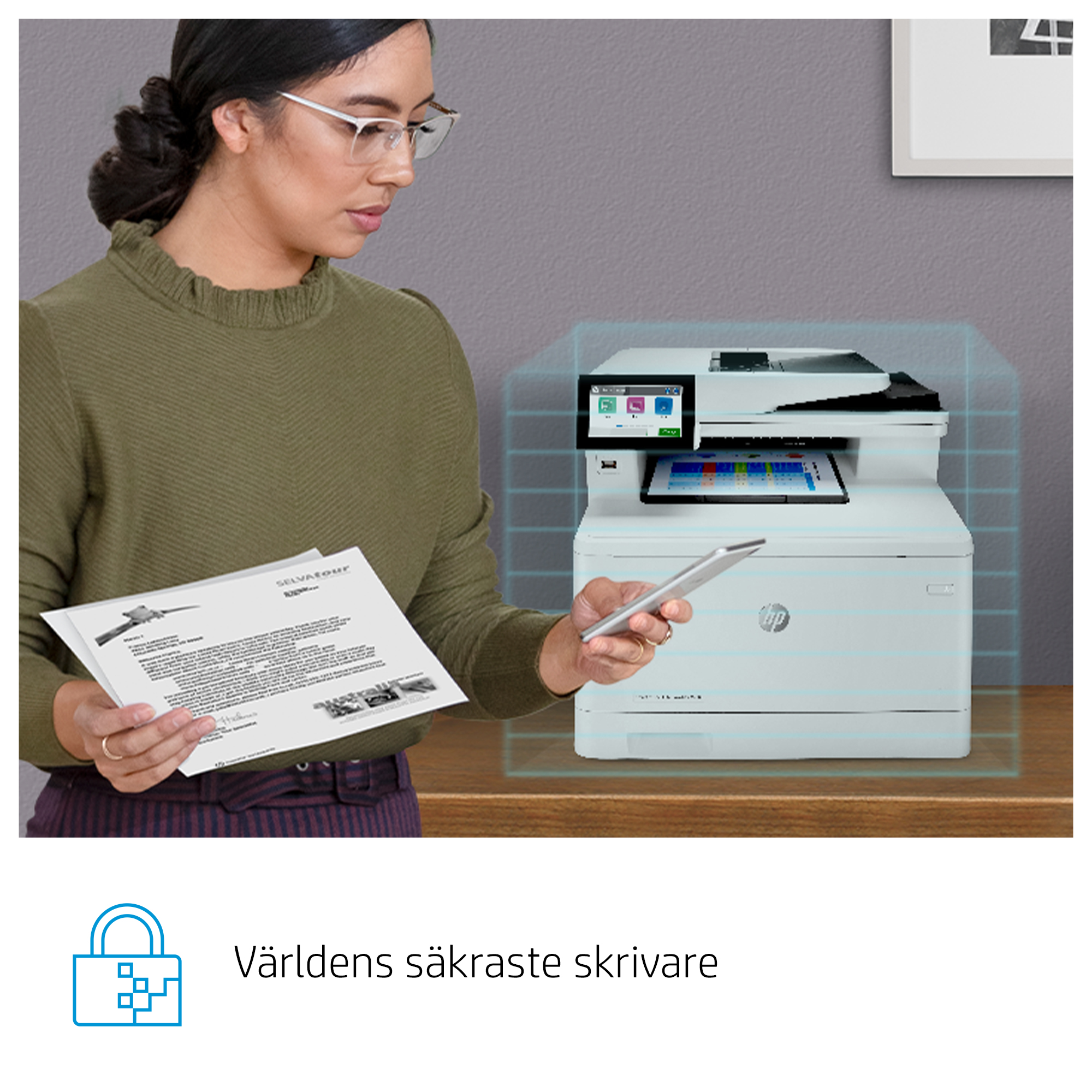 HP Color LaserJet Enterprise MFP M480f - etail - Hot Button Dynamic - 3 - Swedish