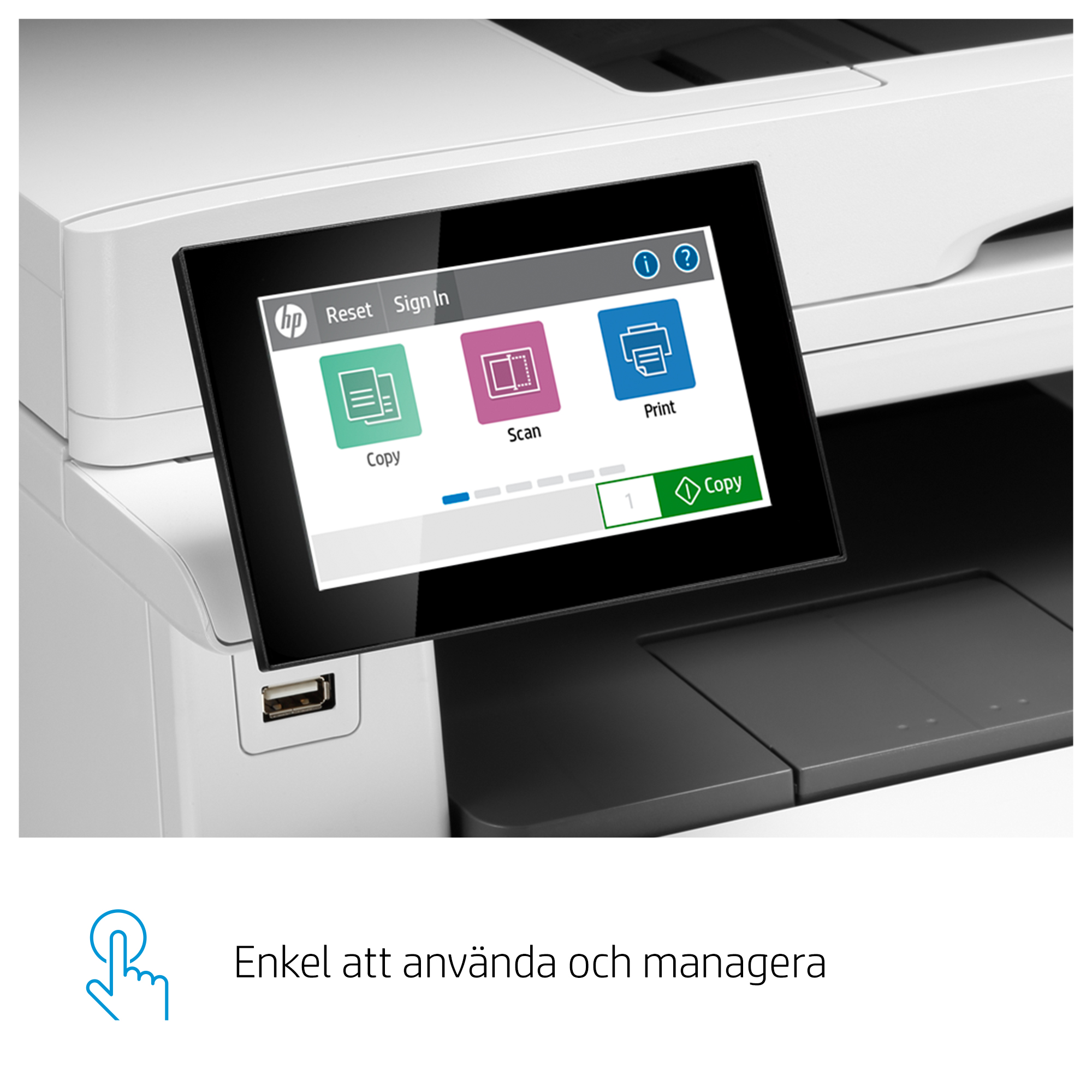 HP Color LaserJet Enterprise MFP M480f - etail - Hot Button Dynamic - 2 - Swedish
