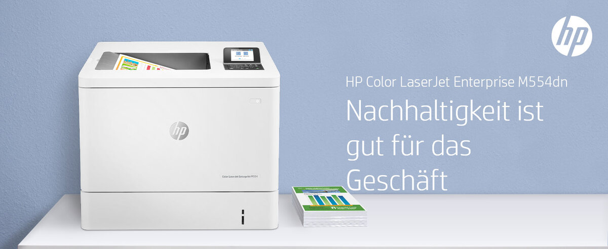 folie 1 von 17, vergrößern, hp color laserjet enterprise m554dn drucker