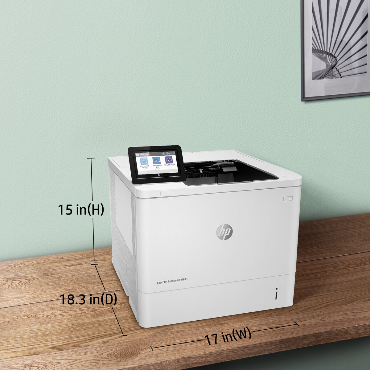 slide 10 of 20, zoom in, hp laserjet enterprise m611dn