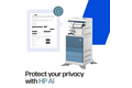 slide 3 of 9, zoom in, hp color laserjet enterprise flow mfp 6800zfsw printer