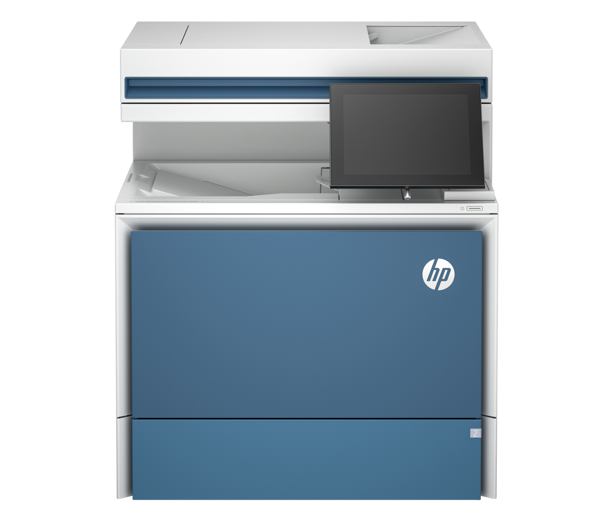 slide 1 of 8, show larger image, hp color laserjet enterprise mfp 5800dn printer