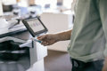 slide 2 of 6, zoom in, hp color laserjet enterprise flow mfp m682z
