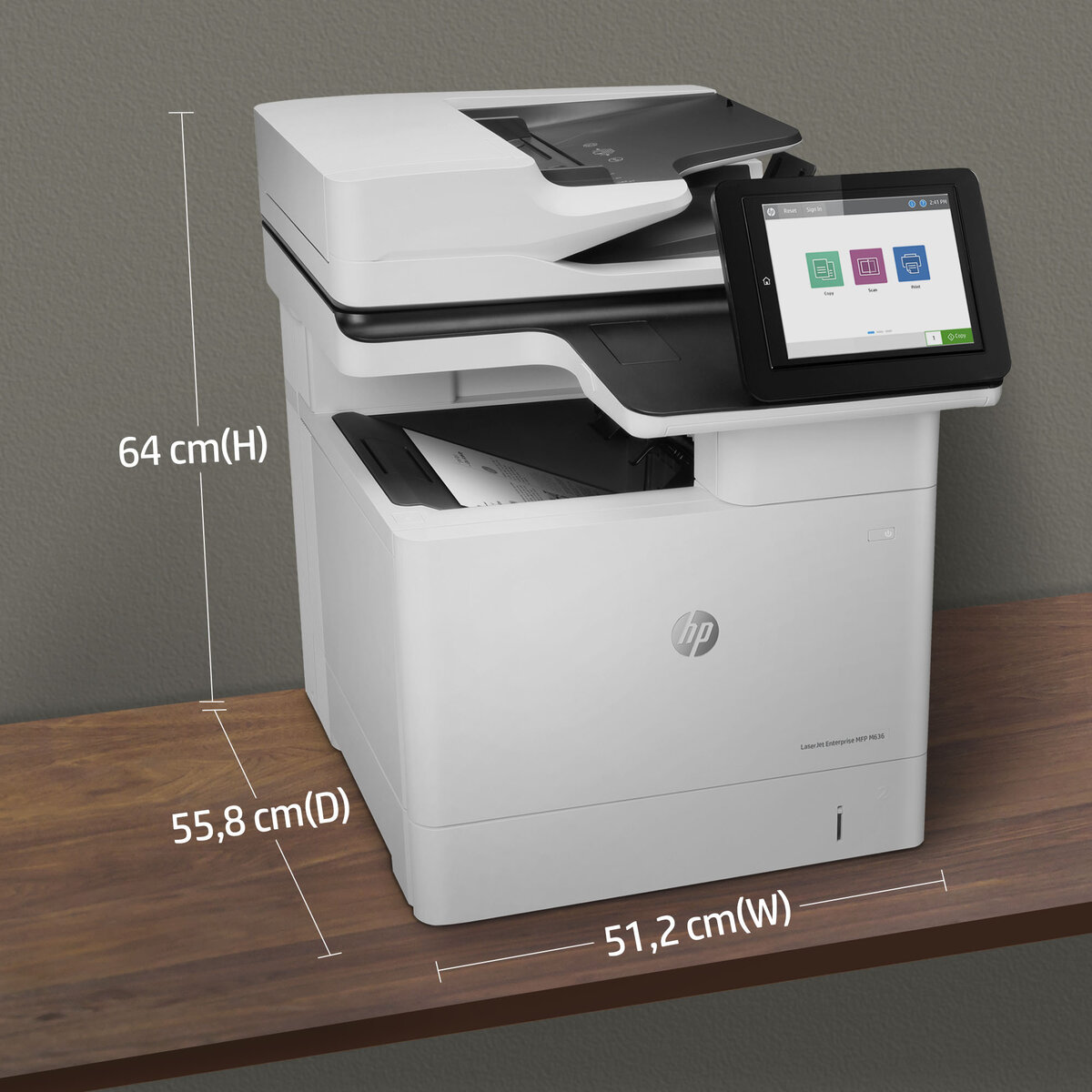 slide 1 of 20, show larger image, hp laserjet enterprise mfp m636fh