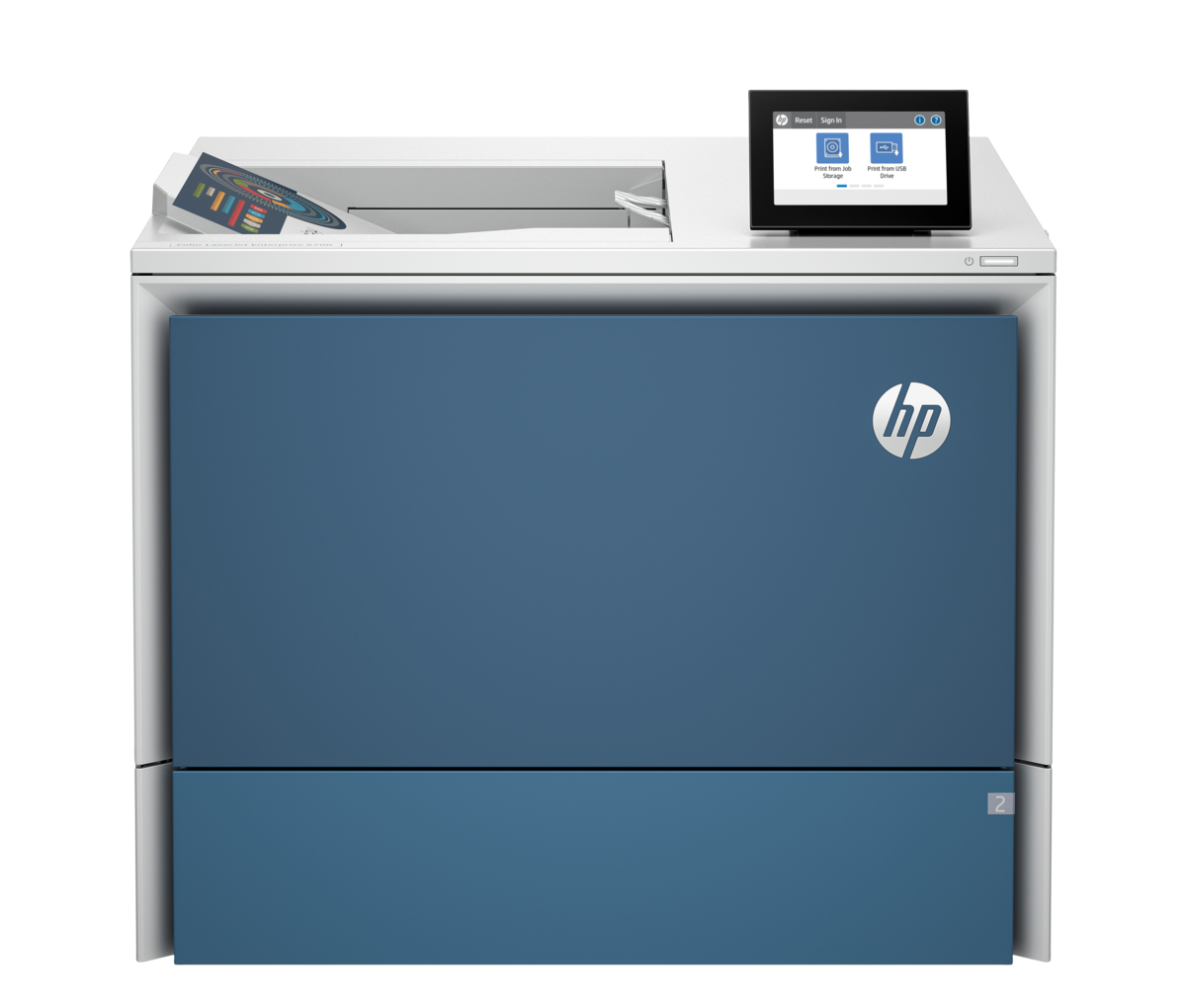 slide 1 of 9, show larger image, hp color laserjet enterprise 6700dn printer