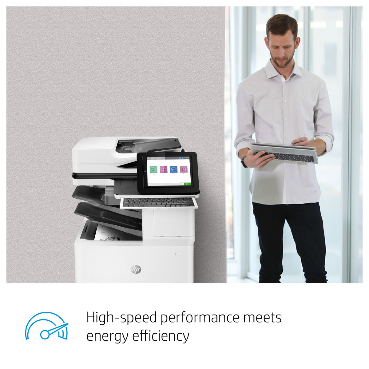 slide 1 of 20, show larger image, hp laserjet enterprise flow mfp m635z