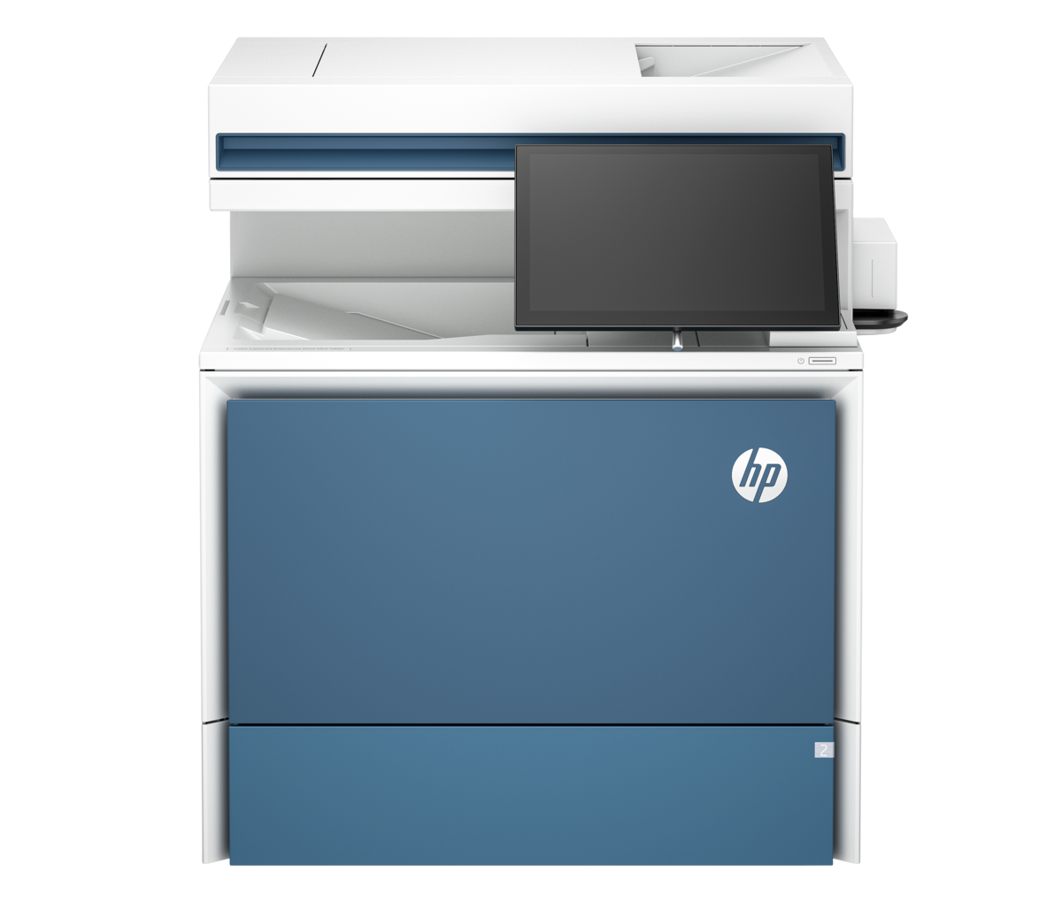 slide 1 of 20, show larger image, hp color laserjet enterprise flow mfp 5800zf printer