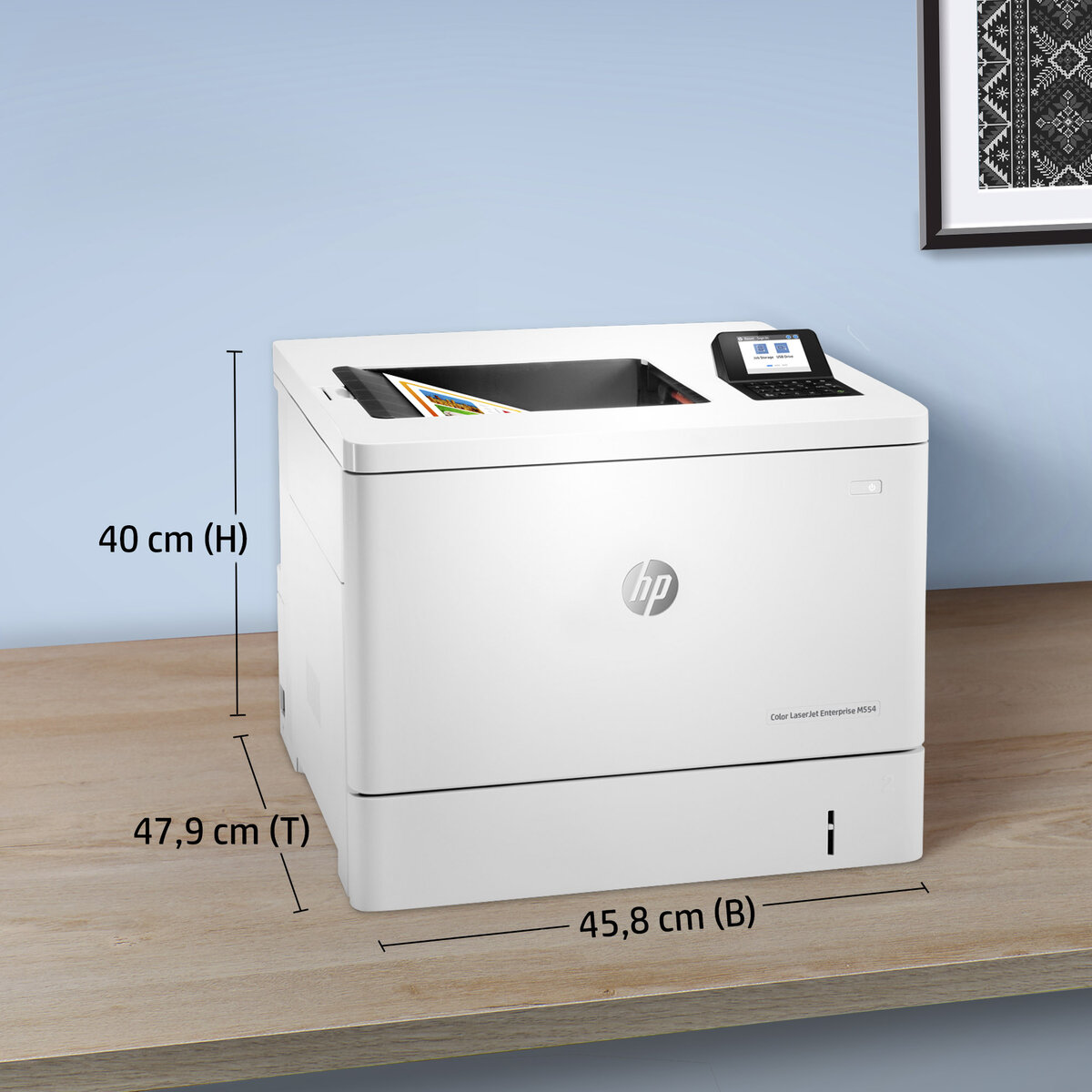 folie 12 von 17, vergrößern, hp color laserjet enterprise m554dn drucker
