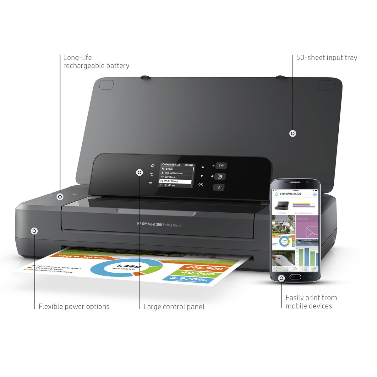 slide 1 of 17, show larger image, hp officejet 200 mobile printer