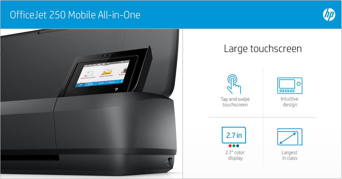 slide 1 of 20, show larger image, hp officejet 250 mobile all-in-one printer
