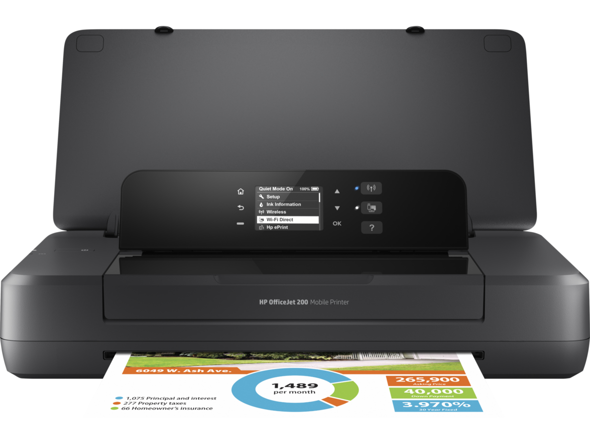 folie 1 von 5, vergrößern, hp officejet 200 mobildrucker
