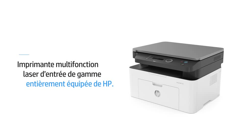 Imprimante HP Laser MFP 135w (4ZB83A) Noir/Blanc Multifonction A4