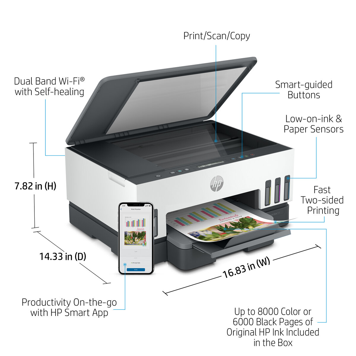 slide 8 of 21, zoom in, hp smart tank 720 all-in-one