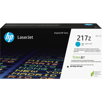 HP 217Z original LaserJet-tonerpatron med ultrahøj kapacitet, cyan