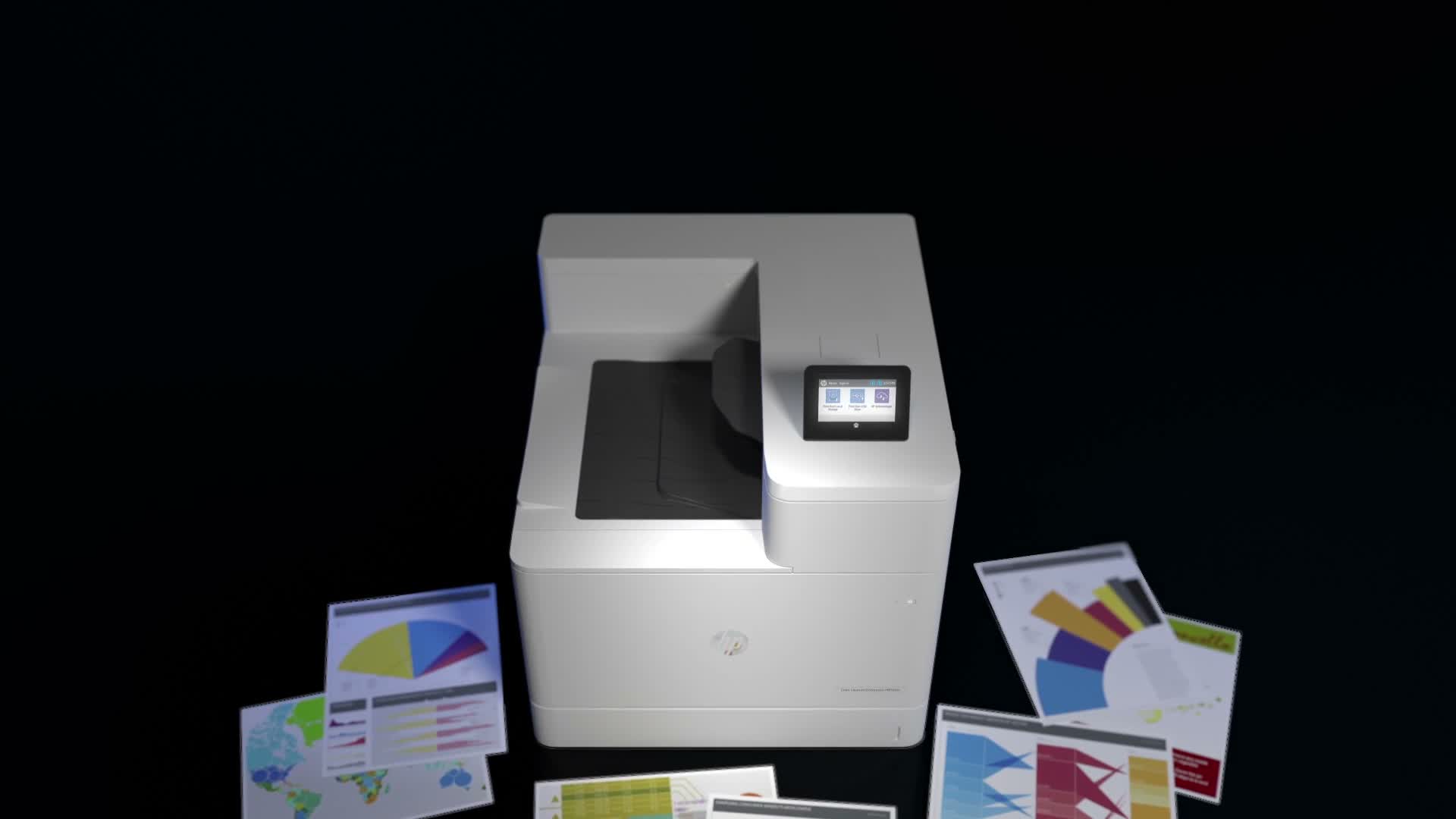 slide 1 of 21, show larger image, hp color laserjet enterprise m856 printer series - video 90s ww