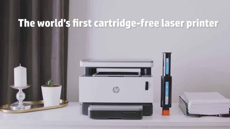 slide 1 of 21, show larger image, hp neverstop laser 1000w - product video (16:9) (55 sec) - english for emea