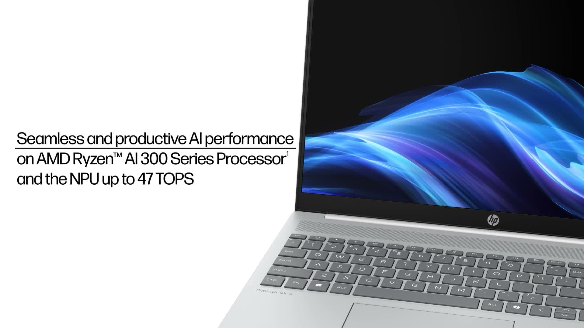 HP OmniBook 5 16-ag1001na Copilot+ PC Laptop - 16in 2K IPs, AMD